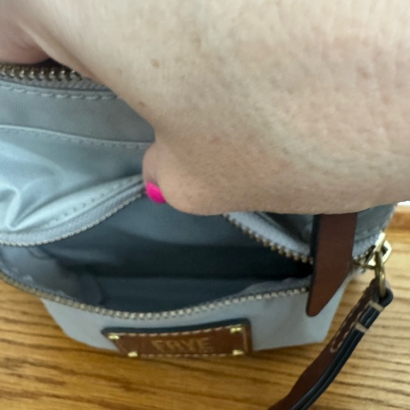 Frye Gray Backpack with Brown Accents - Picture 4 of 9